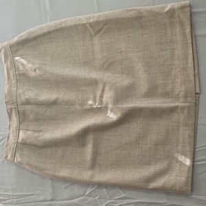 Stefanel Cream Wool Pencil Skirt